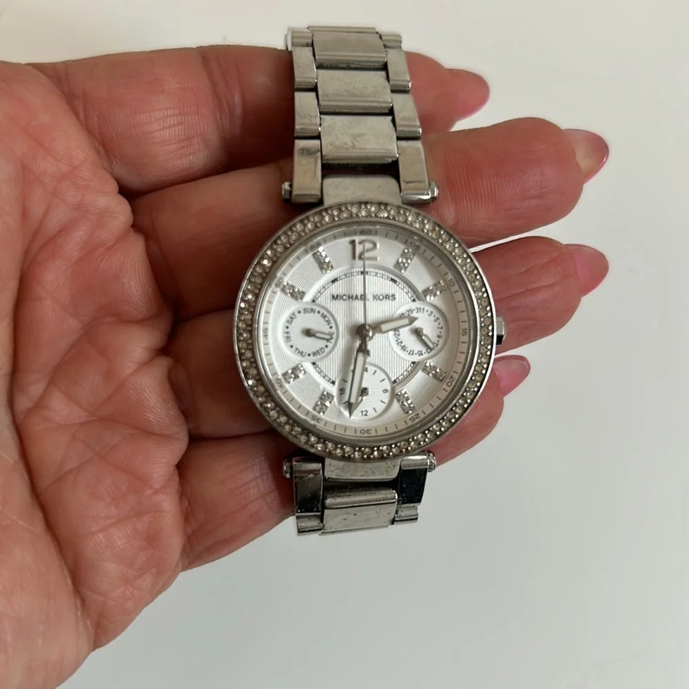 Michael Kors Parker Multi Function Silver Ladies Watch